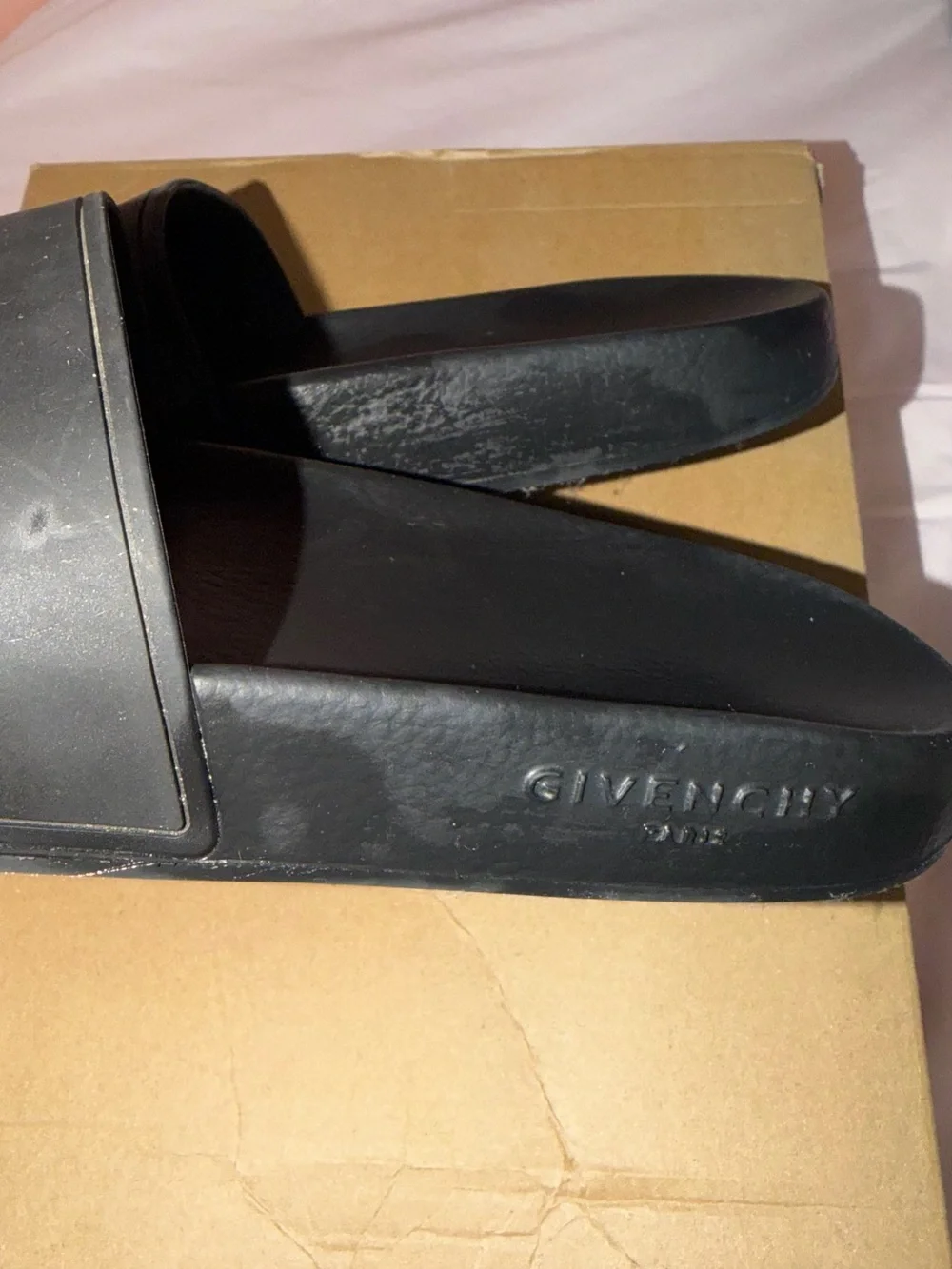 Givenchy Paris Logo Slide Sandals Black Men’s EU 40 / US 7